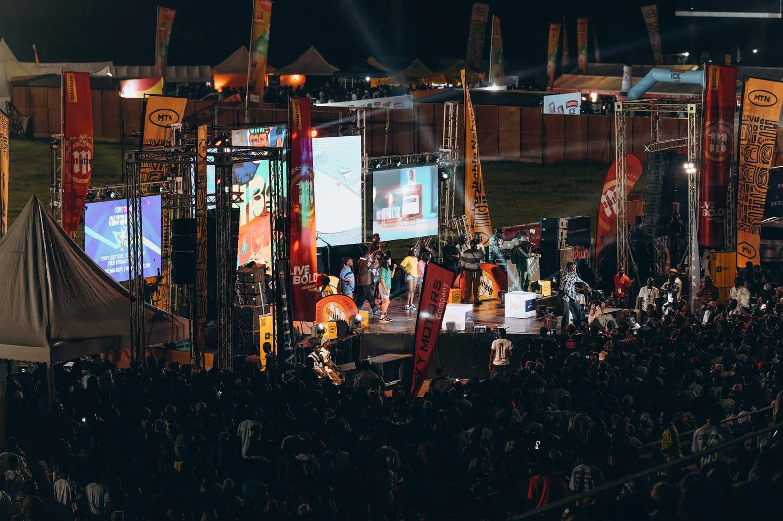 CIMFEST main stage and crowd at night